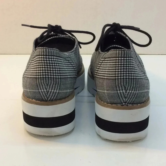 Madden Girl Black & White Plaid Platforms Size 11 - Picture 6 of 10